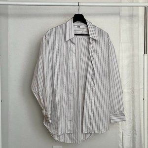 Uniqlo Striped Button Up Long Sleeve Shirt